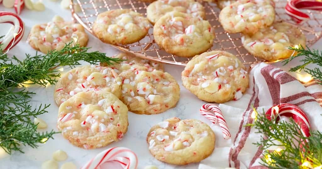 White Chocolate Peppermint Cookies: Soft, Chewy & Vanilla-Kissed